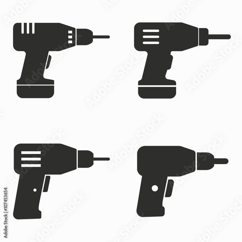 Drill  vector icons.