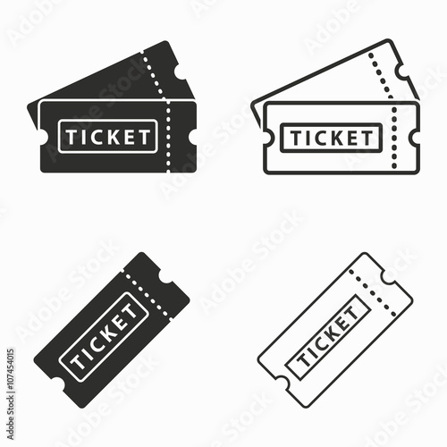 Ticket  vector icons. photo