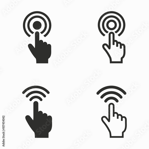 Touch   vector icons.