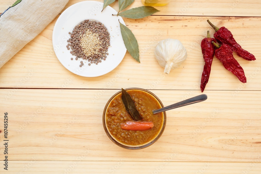Lentils with organic vegetables Lentils with organic vegetables