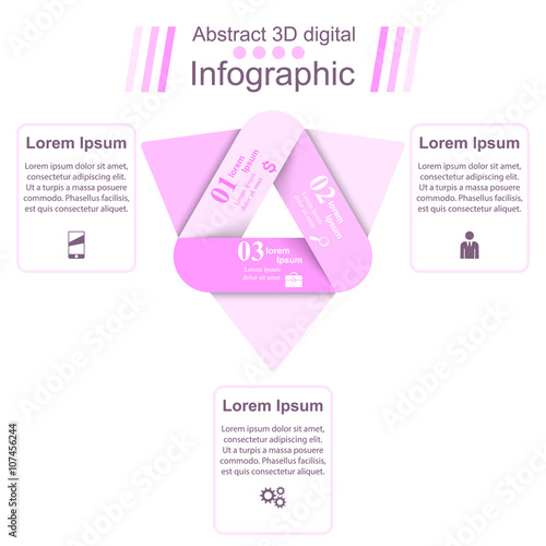 Abstract 3D digital illustration Infographic.