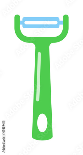 Knife for cleaning fruits and vegetables style flat sketch vector illustration.