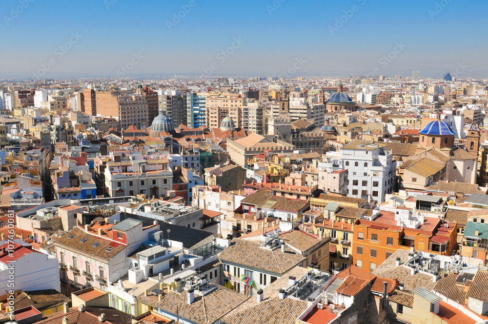 Aerial view of Valencia, Spain