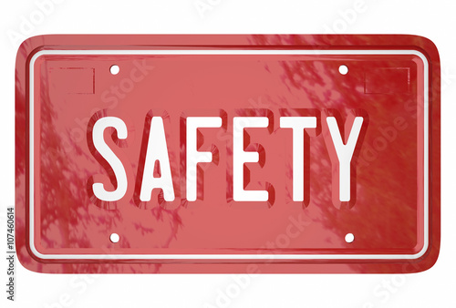 Fotografija Safety Driving Skills Car Vehicle Automobile License Plate 3d Wo