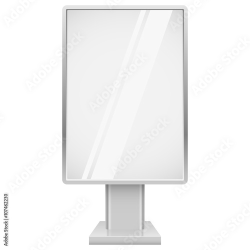Blank vertical advertising street display vector template isolat