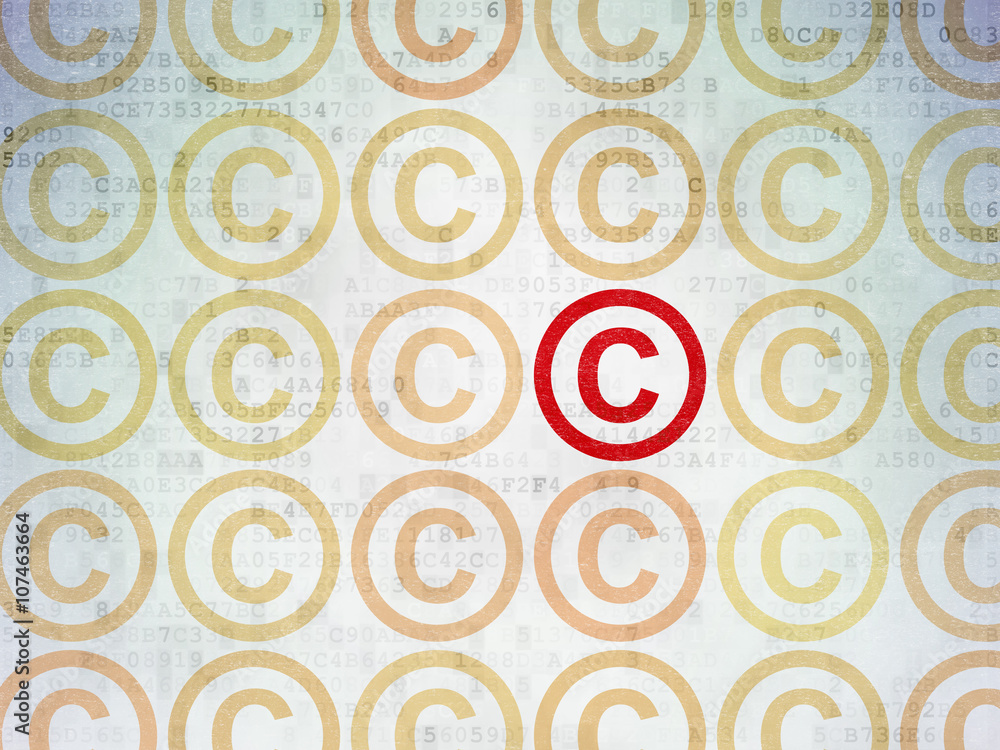 Law concept: copyright icon on Digital Paper background Law concept: copyright icon on Digital Paper background