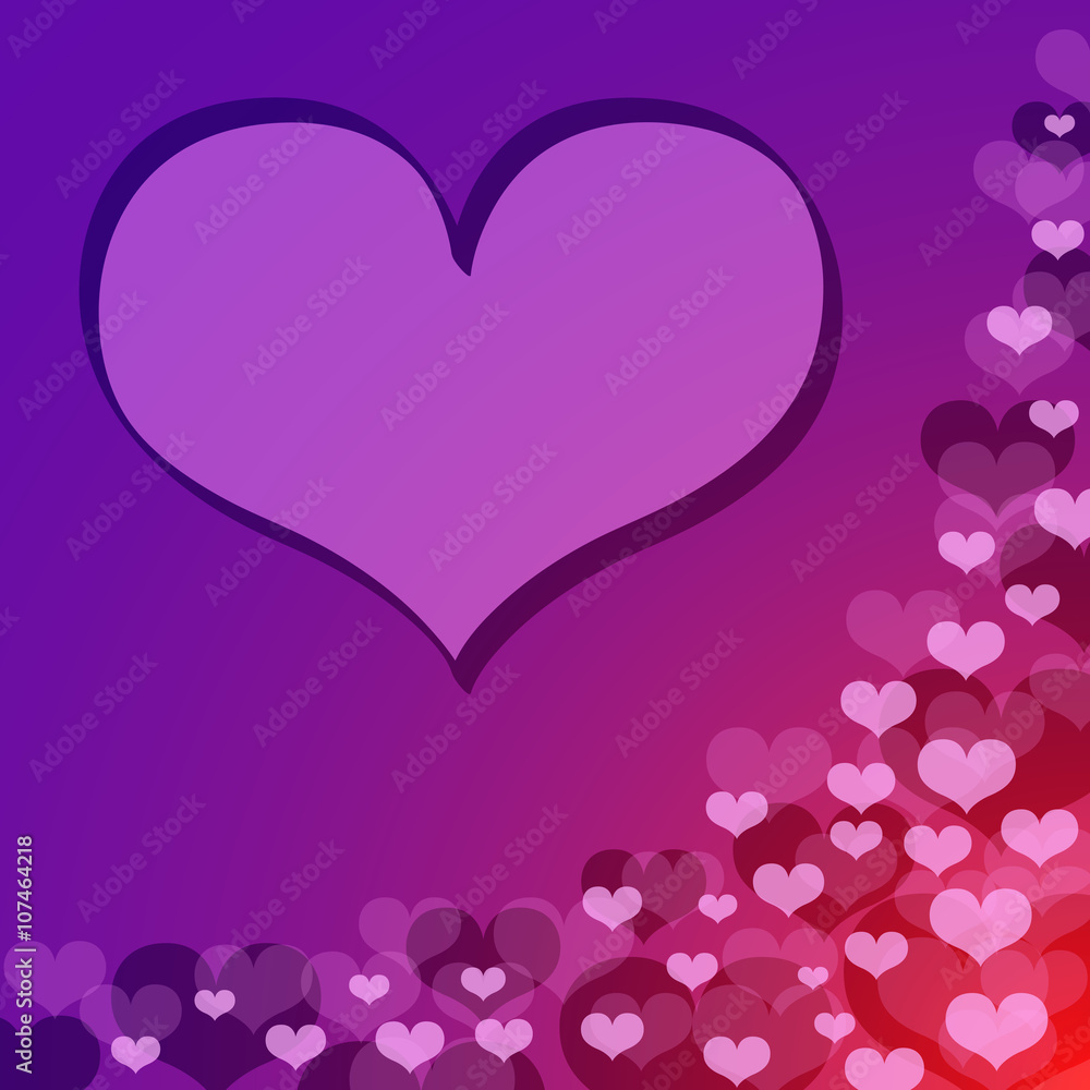 Valentine’s day background with multiple heart shapes.