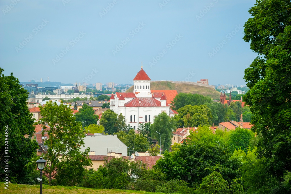 Obraz premium View on Vilnius, capital of Lithuania