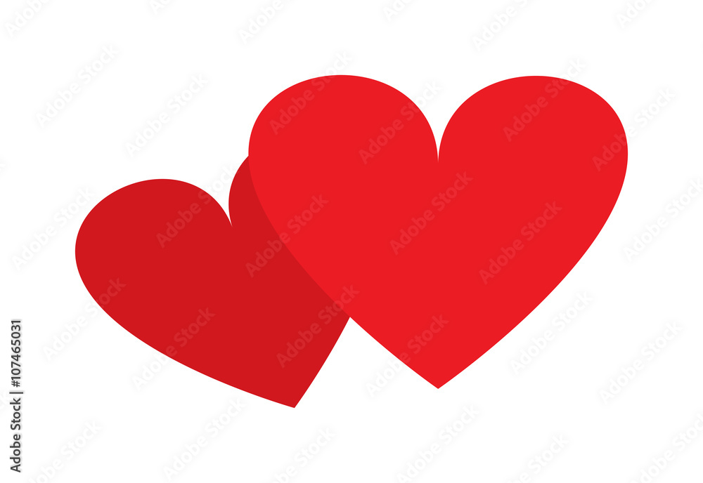 Vector hearts icons and valentines day greeting illustration Vector hearts icons and valentines day greeting illustration
