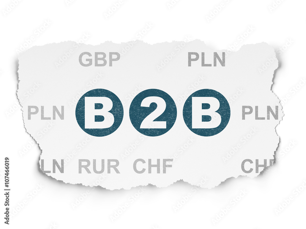 Business concept: B2b on Torn Paper background Business concept: B2b on Torn Paper background