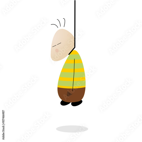 Figur hengt am Strick