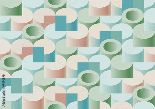  isometric lite pattern of the cylinders, tube and sectors