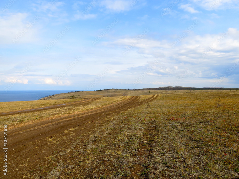 Landscapes of the Olkhon Island, Baikal Lake, Siberia