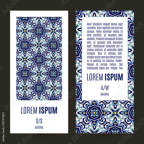Antique, vintage background azulejos in Portuguese tiles style.