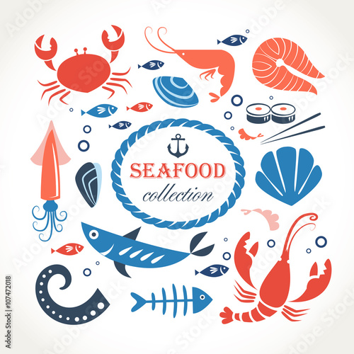 seafood objects collection