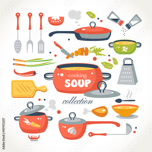 cooking soup objects collection