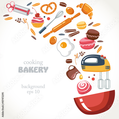 cooking bakery collection background