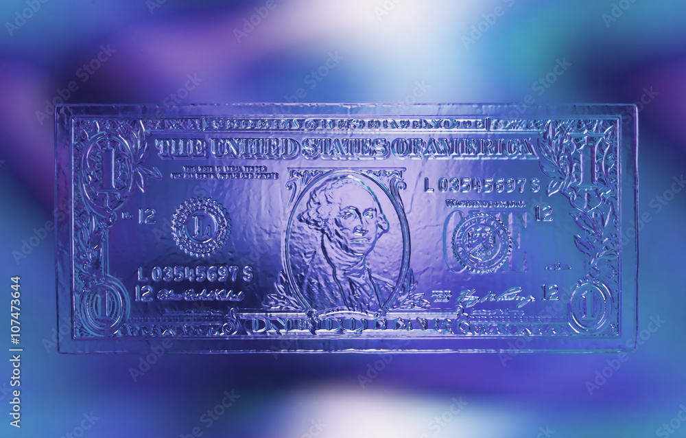 one dollar, color and glass efect. Computer collage. one dollar, color and glass efect. Computer collage.