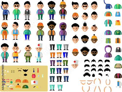 Flat Characters Set