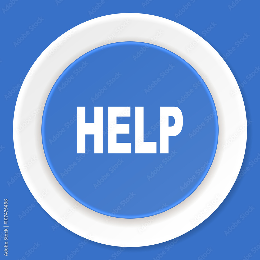 help blue flat design modern web icon help blue flat design modern web icon