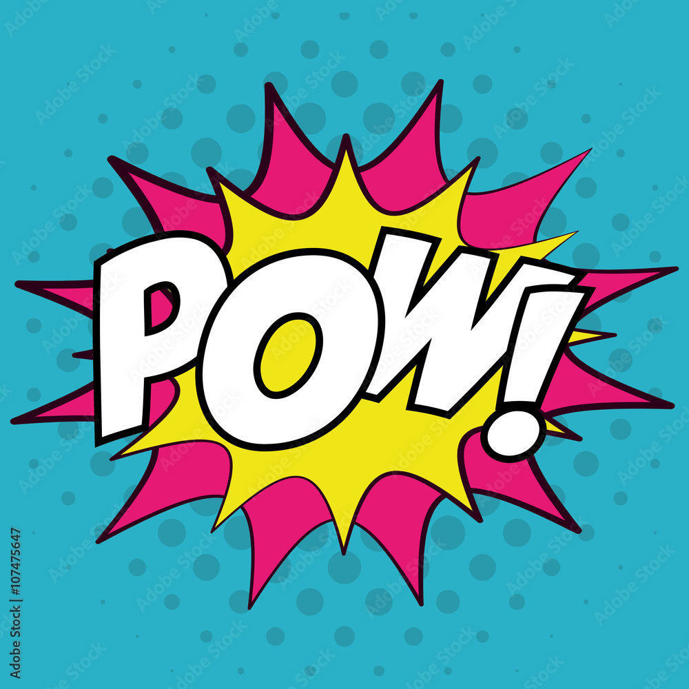 Retro message design, pop art style, vibrant colors Retro message design, pop art style, vibrant colors