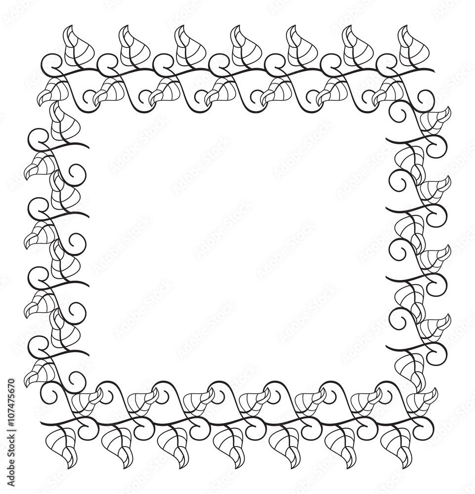 Vector leaves frames design. Vector leaves frames design.