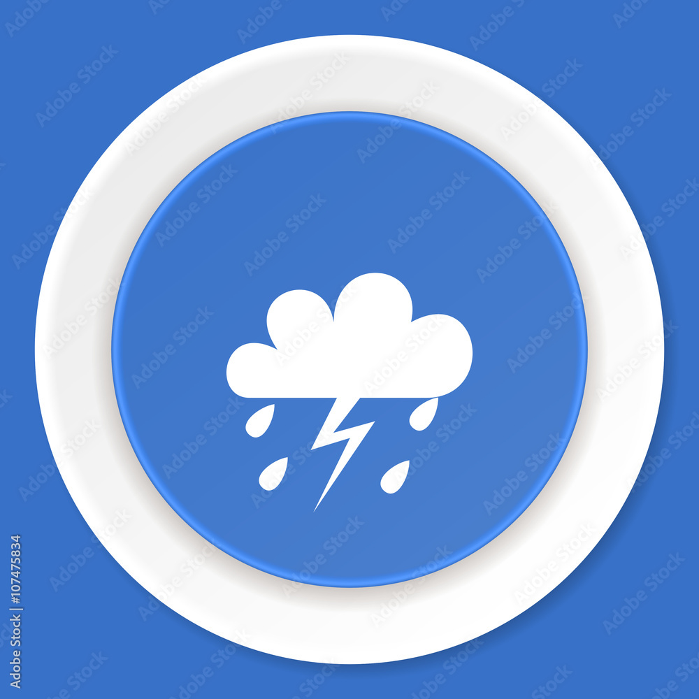 storm blue flat design modern web icon storm blue flat design modern web icon
