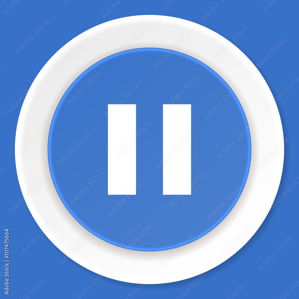 pause blue flat design modern web icon pause blue flat design modern web icon