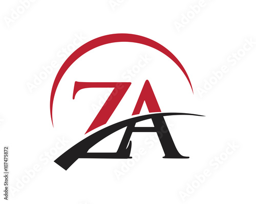 ZA red letter logo swoosh