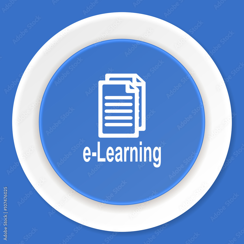 learning blue flat design modern web icon learning blue flat design modern web icon