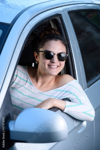 smiling woman driver © PixieMe