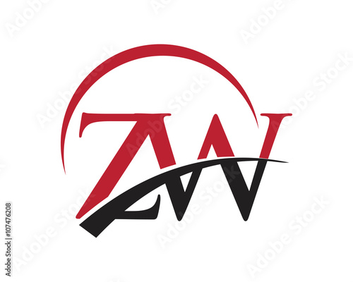 ZW red letter logo swoosh