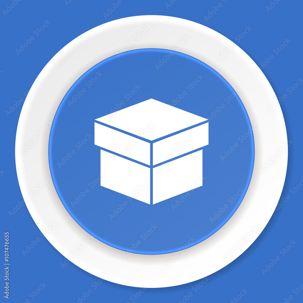box blue flat design modern web icon box blue flat design modern web icon