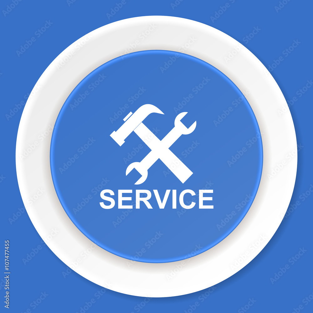 service blue flat design modern web icon service blue flat design modern web icon