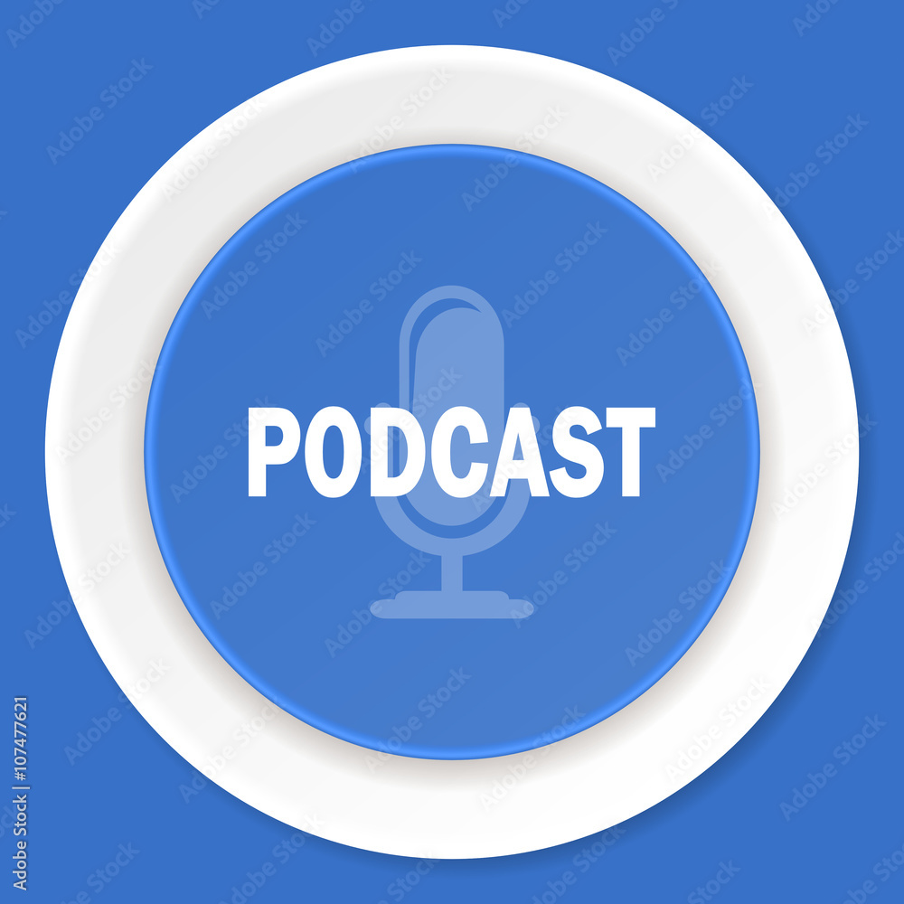 podcast blue flat design modern web icon podcast blue flat design modern web icon