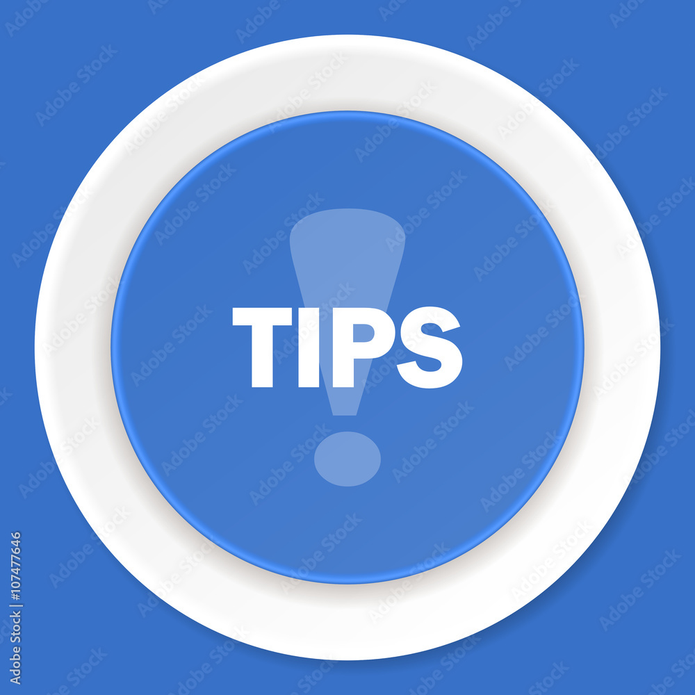 tips blue flat design modern web icon tips blue flat design modern web icon