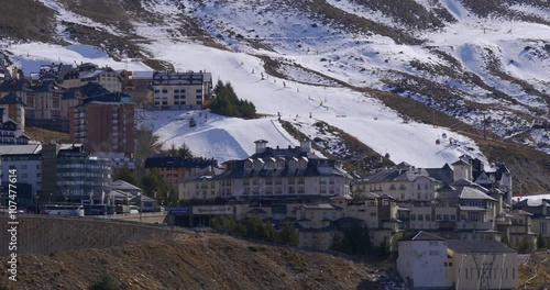 sierra nevada winter town day time life 4k spain
