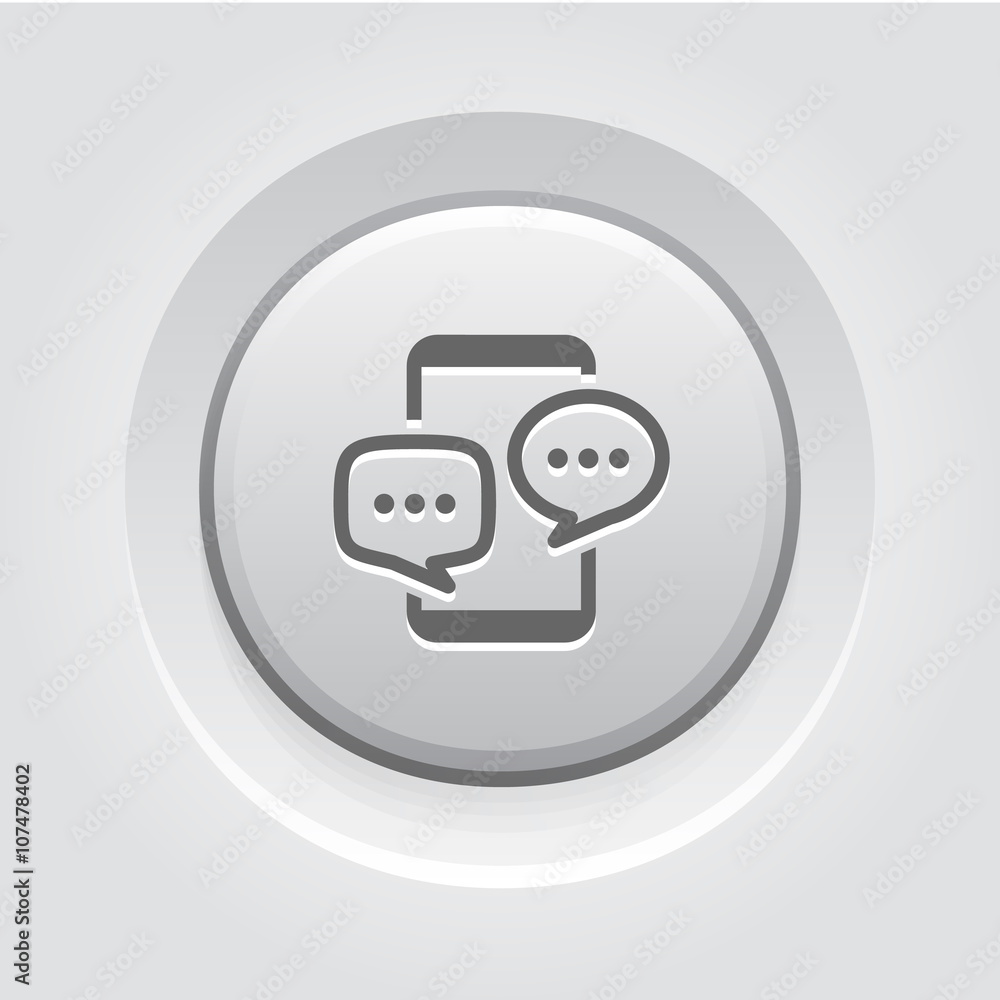 Mobile Discussion Board Icon. Business Concept Mobile Discussion Board Icon. Business Concept