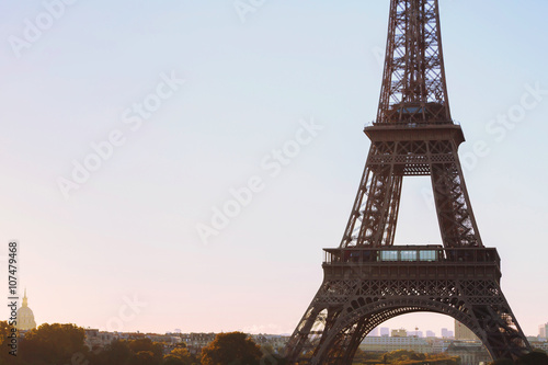 Eiffel Tower background with place for text, Paris