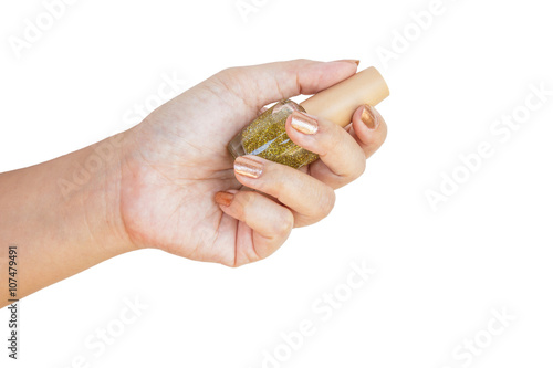 Hand holding nail polisher