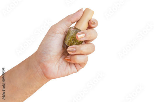 Hand holding nail polisher