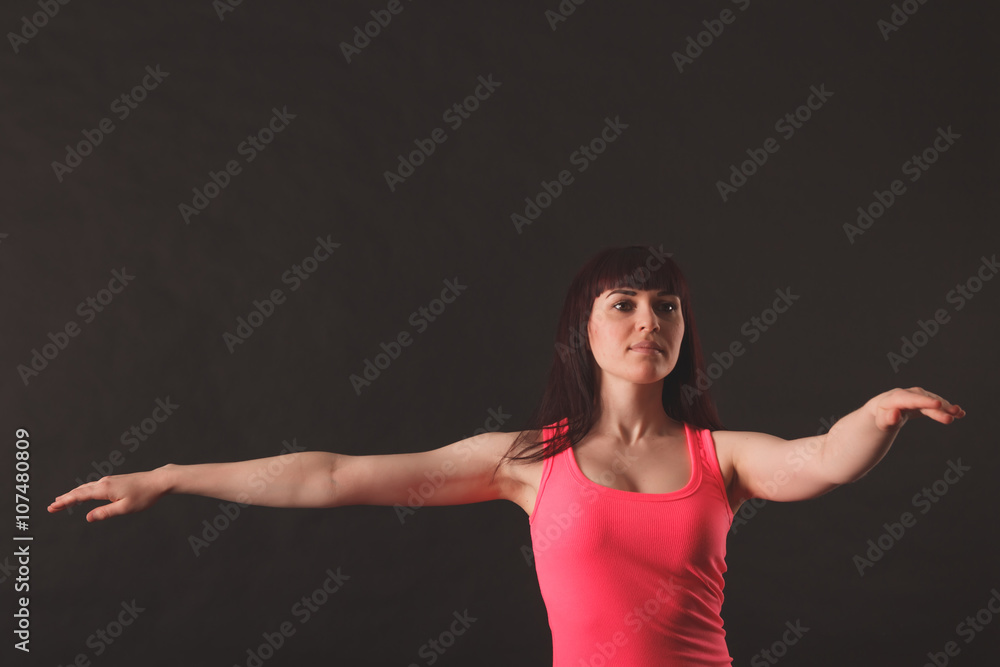 Portrait Of Young Beautiful Woman Dancing Portrait Of Young Beautiful Woman Dancing