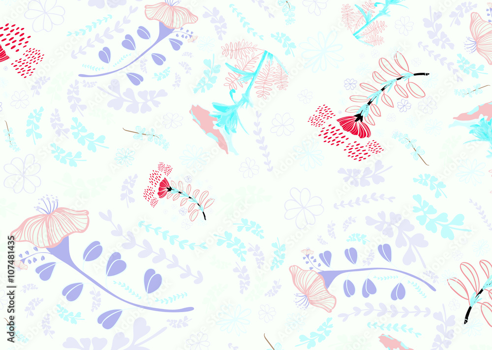Obraz premium Evolvulus glomeratus,blue daze, evolvulus sureface pattern design for summer season