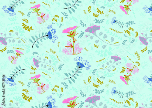 Evolvulus glomeratus,blue daze, evolvulus sureface pattern design for summer season