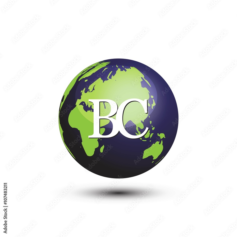 innitial letter globe logo vector innitial letter globe logo vector