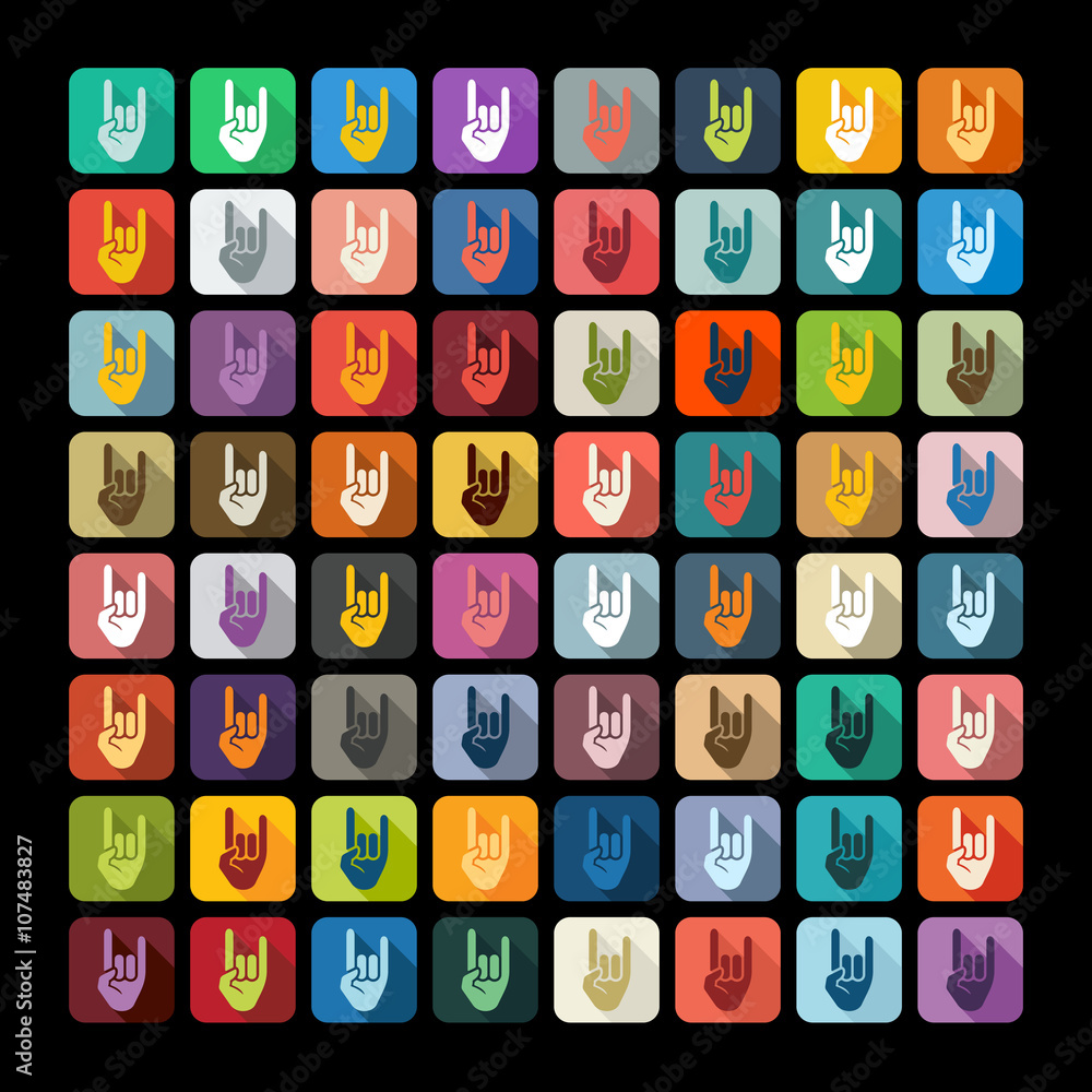 Flat design: rock hand gesture Flat design: rock hand gesture
