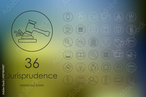 Set of jurisprudence icons