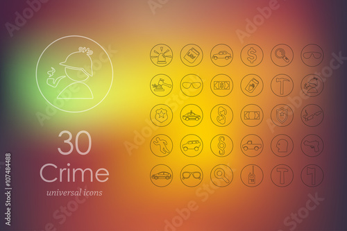 Set of crime icons