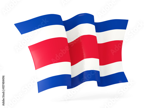 Free Download Waving flag of costa rica. 3D illustration - GFXLoad