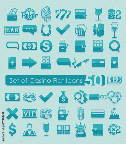 Set of casino icons